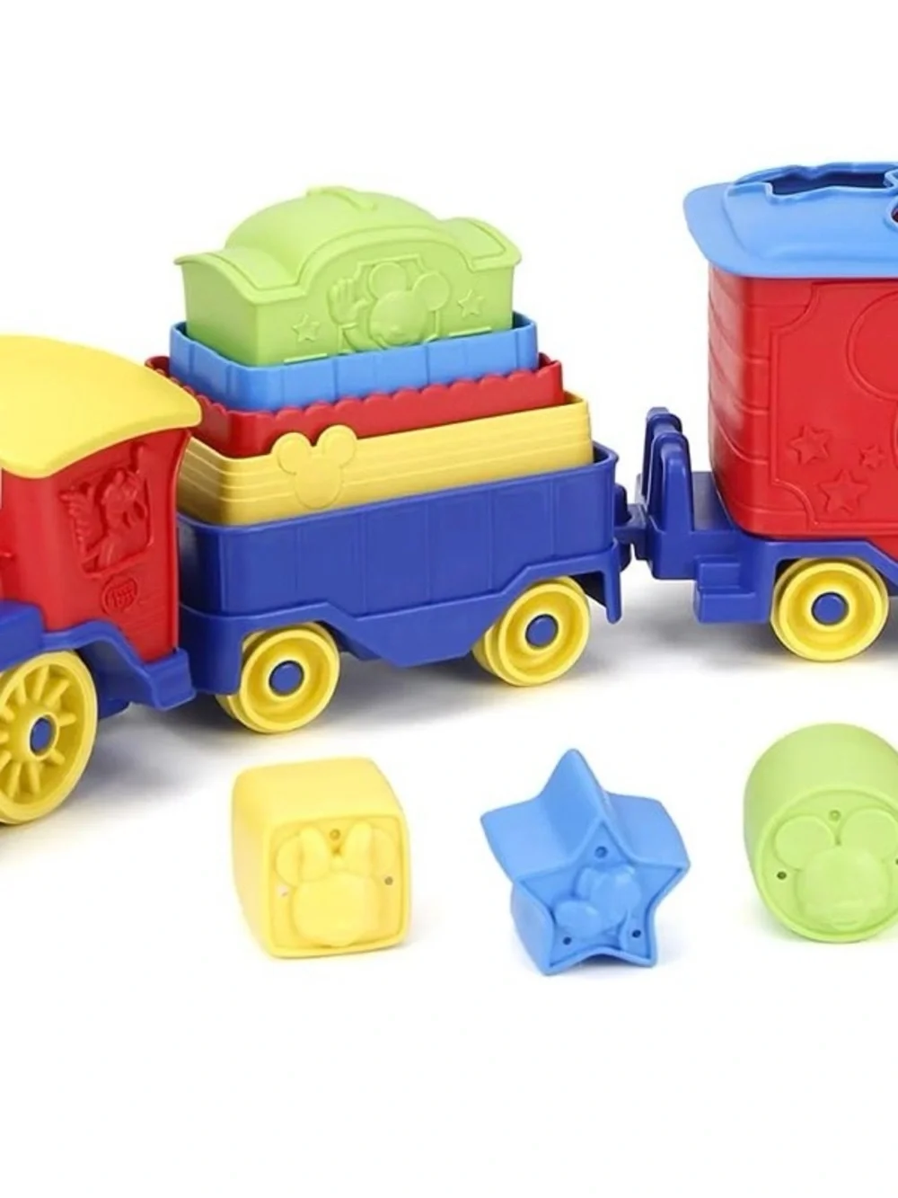 Disney Red & Blue Stacking Train with Yellow Shape Blocks